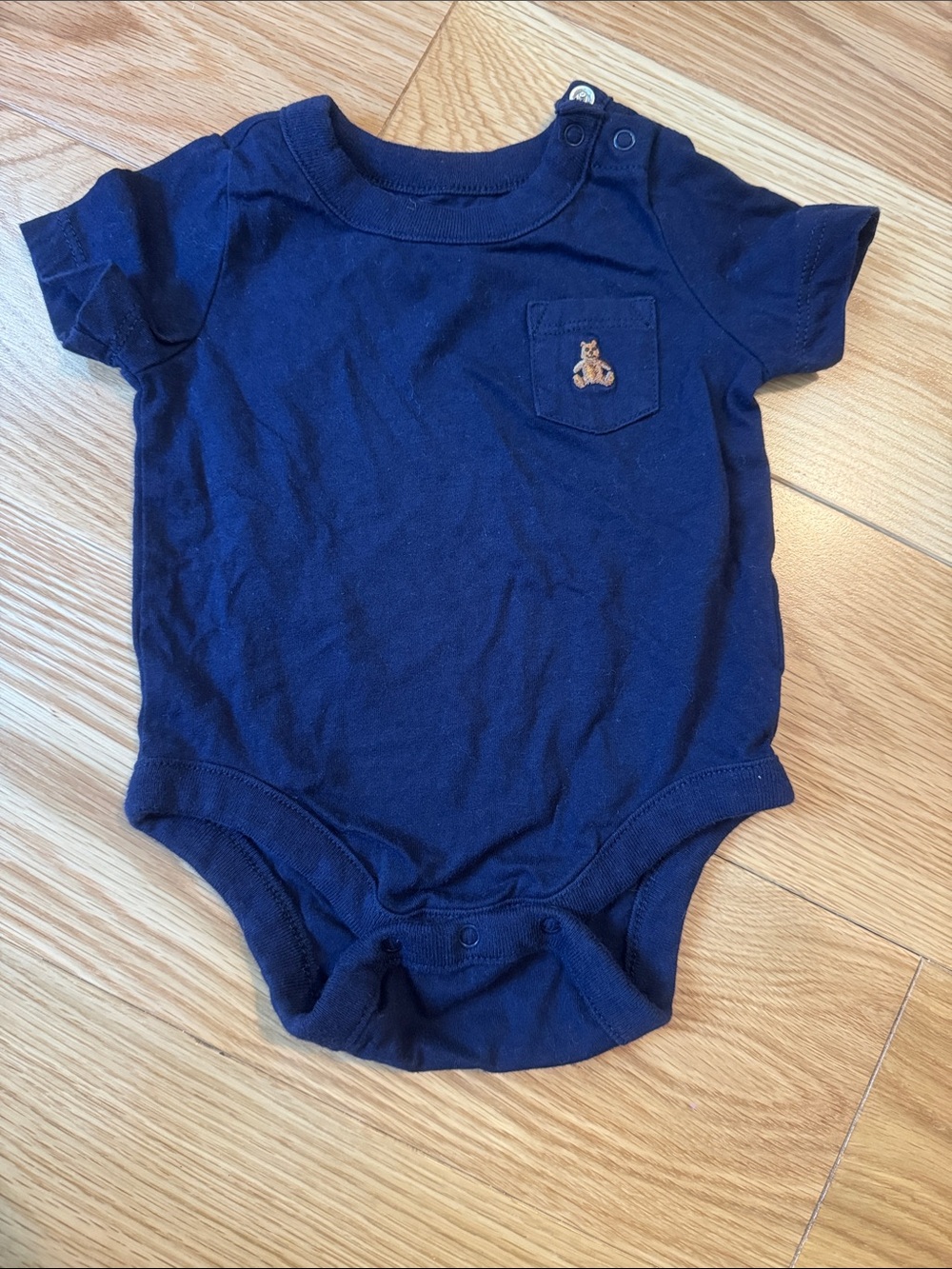 GAP Navy Baby Onesie with Bear Logo